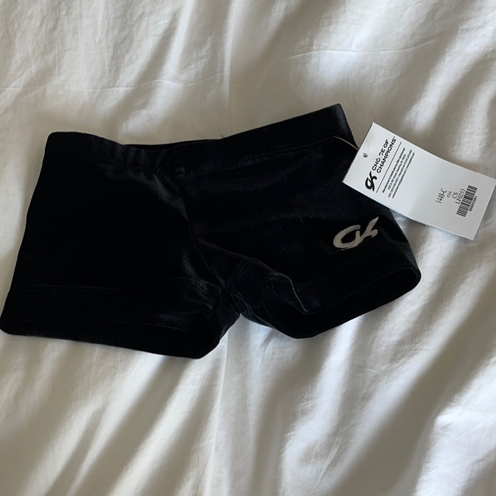 Black velvet shorts